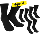Svarta strumpor unisex, 6-pack, strl 41-45