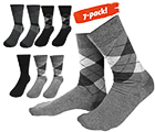 Mönstrade herrstrumpor, 7-pack, strl 41-45