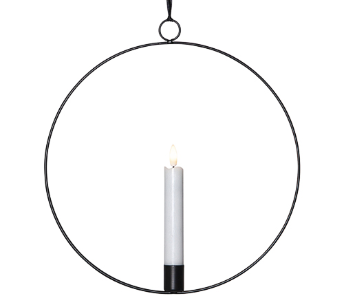 Flamme dekorationsring, svart