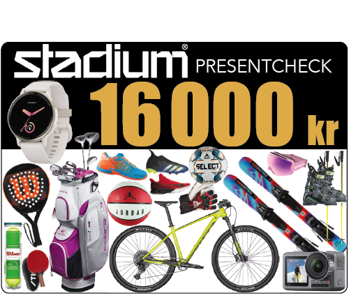 Stadium Presentcheck 16 000 kr