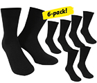 Svarta strumpor unisex, 6-pack, strl 41-45