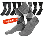 Mönstrade herrstrumpor, 7-pack, strl 41-45