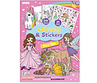 Målarbok: Sagovärld med stickers